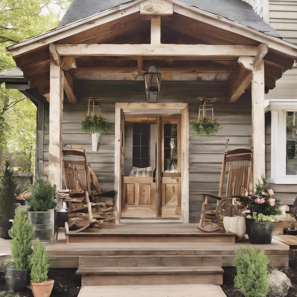 6. Add Floral Touches to Bring Life to Your​ Rustic Porch