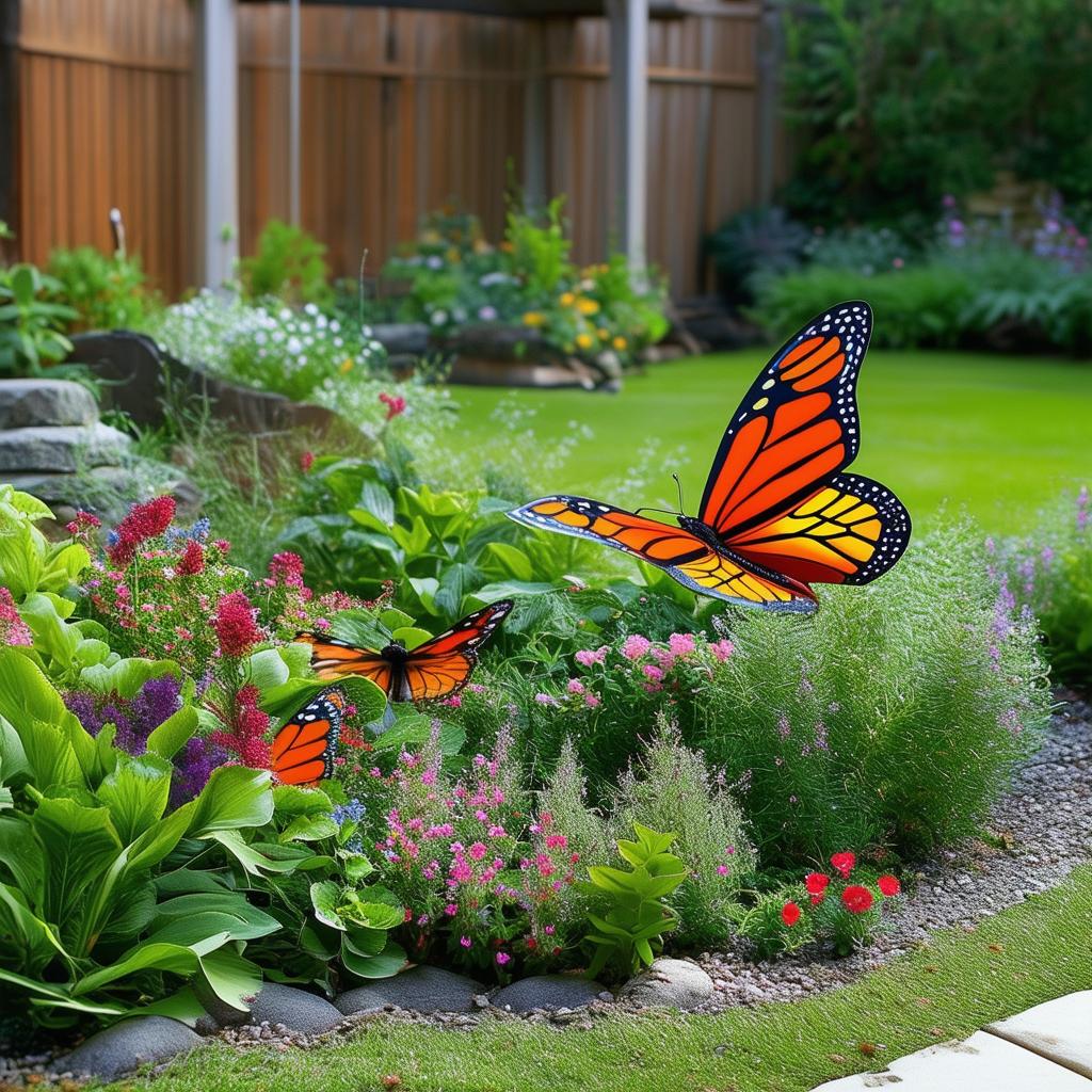 Crafting a Whimsical Butterfly Haven with Lush Plant Variety