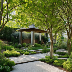 Minimalist Garden Design: Creating Serene Spaces Beneath Trees with a Gazebo