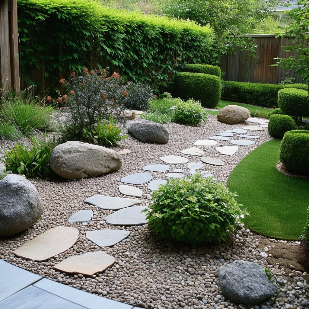 Rocking Small Backyard Landscaping: Garden Design with Stones