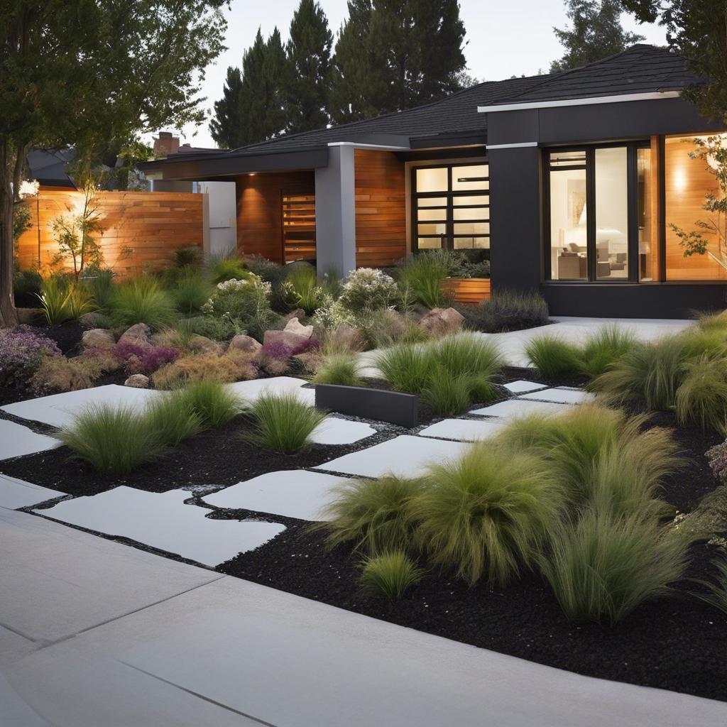 Create a Welcoming Entrance with Front Yard Modern Landscape Design