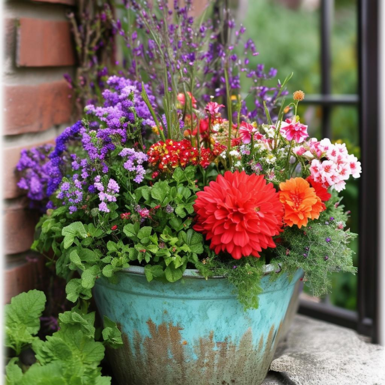 Chic Flower-Filled Container Gardens for a Stylish Outdoor Space