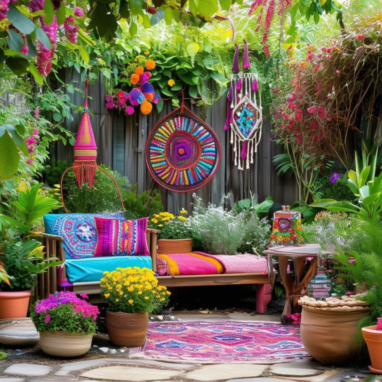 Vibrant Boho Garden Designs: Adding Colorful Decor for a Unique Touch