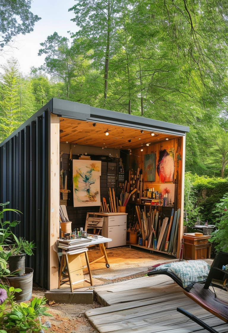 Crafting Creativity: The Ultimate Modern Art Studio Shed