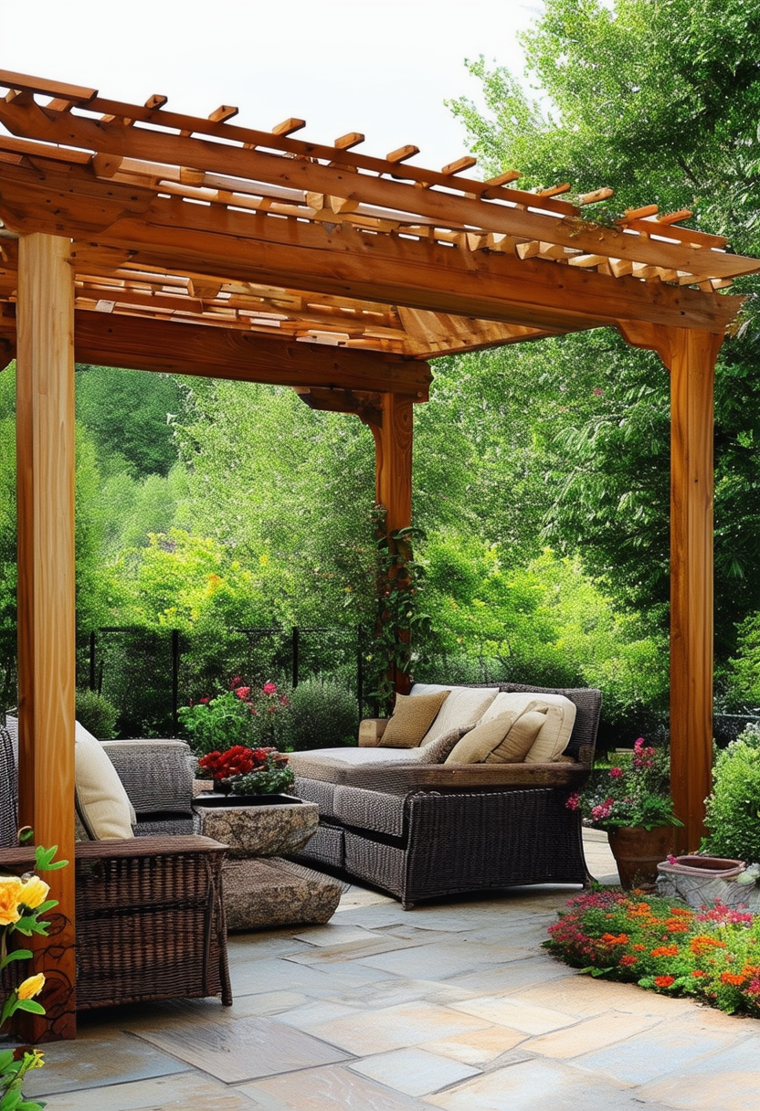 Embracing The Charm of a Corner Pergola