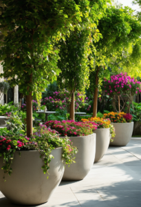 Gigantic Planters for Expansive Gardens