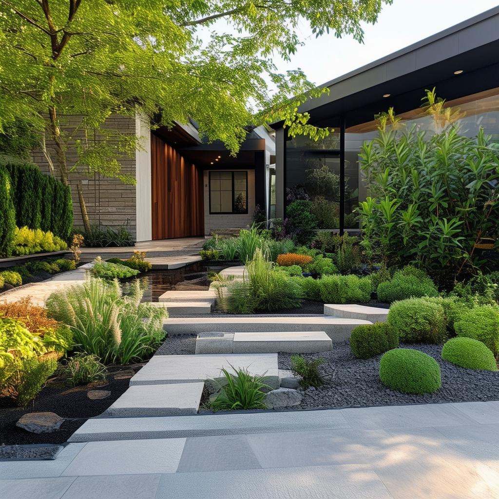 Revamping Your Front Yard with a Sleek Modern Landscape Design