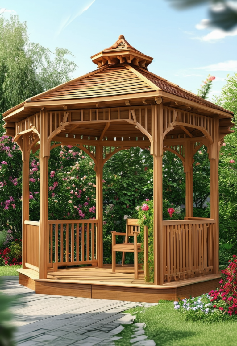 The Enchanting Charm of Wooden Gazebos