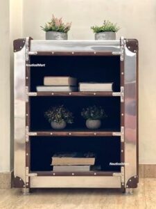 Exploring NauticalMart’s Stylish Aviator Aluminium Bookcase