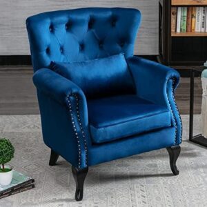 Discovering Comfort: Our Take on the Velvet Blue Accent Chair