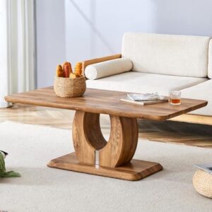 Discovering Elegance: Our Review of the U-Shaped Wood Coffee Table