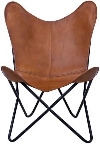 Exploring Comfort: Our Take on the Tan Leather Butterfly Chair