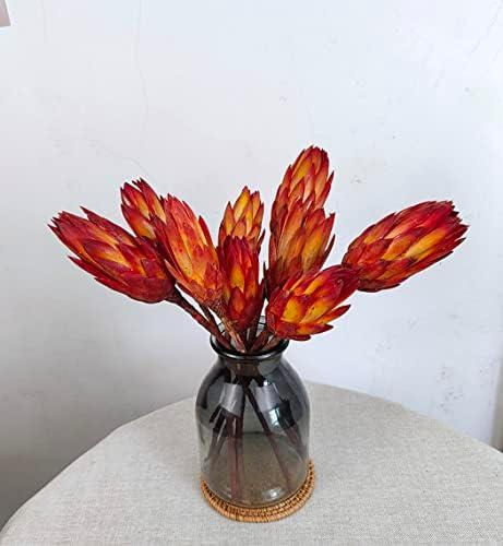 Vibrant Dried Protea & Lifelike Faux Hydrangeas for Decor