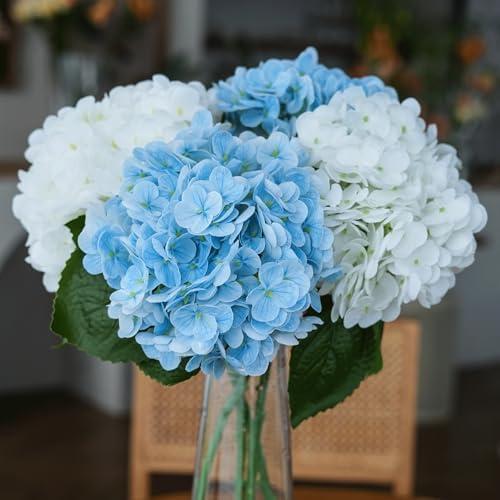 Vibrant Dried Protea & Lifelike‍ Faux Hydrangeas for Decor